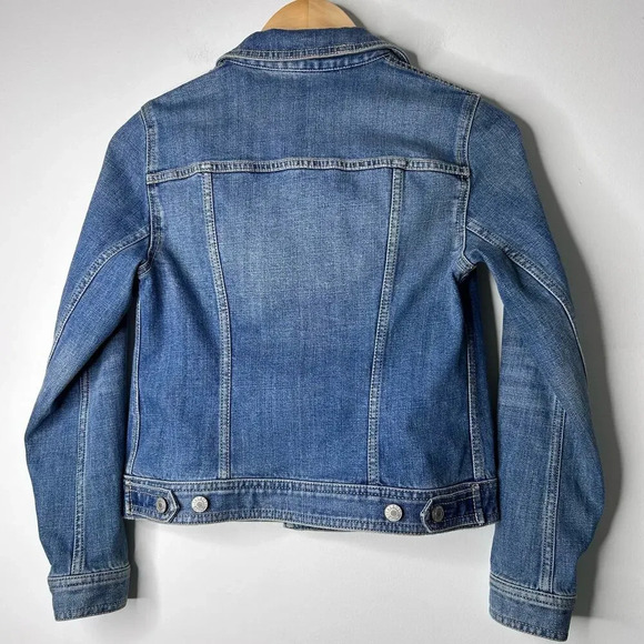 Talbots Classic Denim Jean Jacket Women’s Petite Vintage Wash Blue - Picture 11 of 15